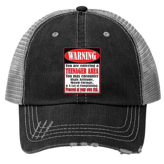 13 Years Old Birthday Gift Warning  Trucker Hatnager Trucker Hat