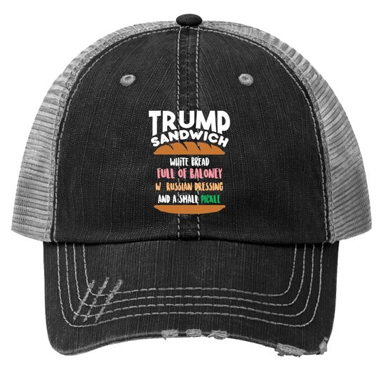 Trump Sandwich Anti-trump Impeachment Funny Trucker Hat