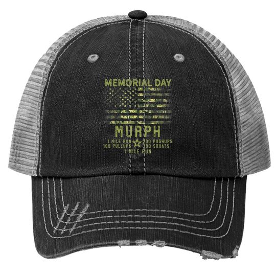 Murph Challenge Memorial Day Wod Workout Gear 2021 Trucker Hat