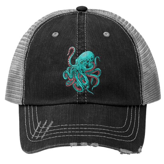 Kraken Octopus Trucker Hat