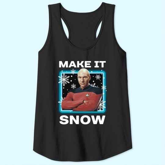 Star Trek Next Generation Make It Snow Christmas Poster Classic Tank Tops