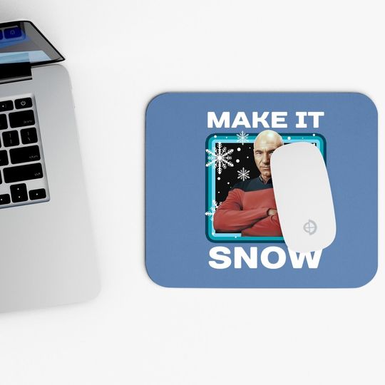 Star Trek Next Generation Make It Snow Christmas Poster Classic Mouse Pads
