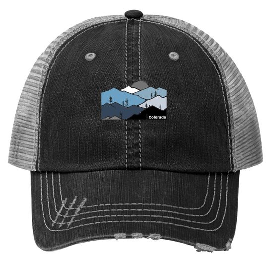 Colorado Mountain Outdoor Retro Landscape Trucker Hat