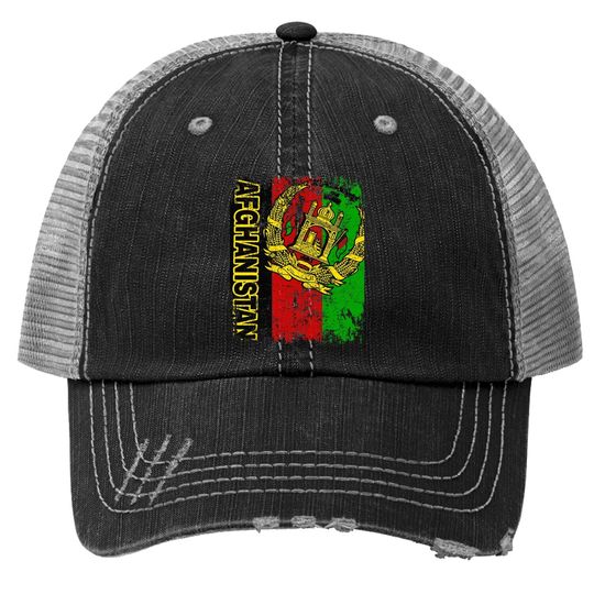 Vintage Afghanistan Flag Trucker Hat