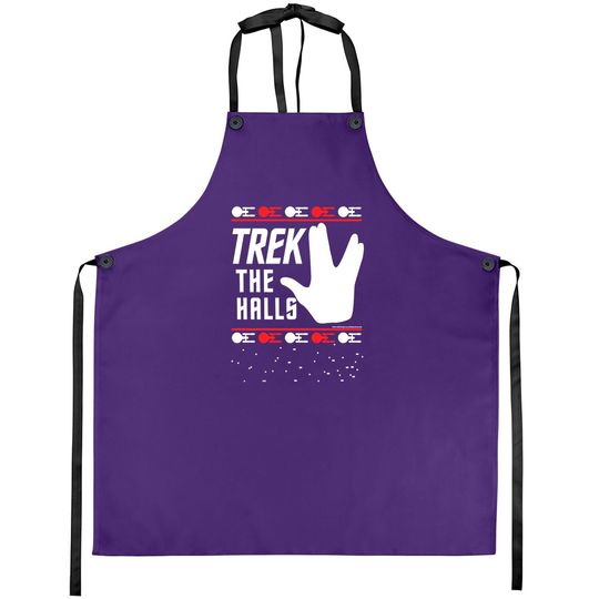 Star Trek The Halls Ugly Christmas Classic Aprons