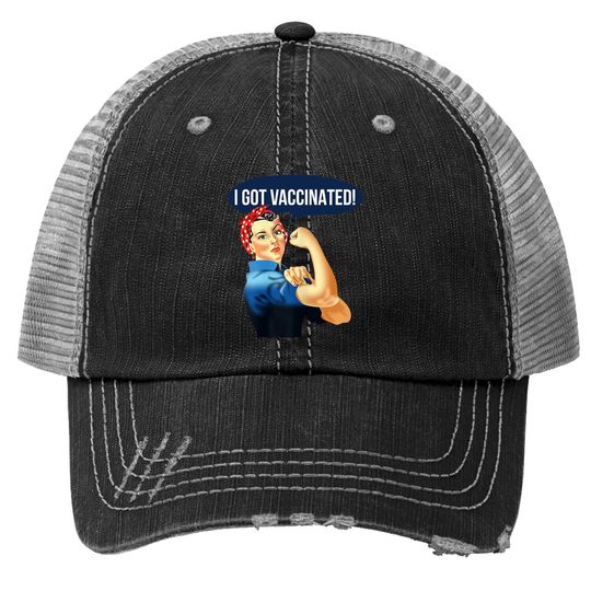 Pro Vaccine Vaccinated Rosie The Riveter Vaccinator Trucker Hat