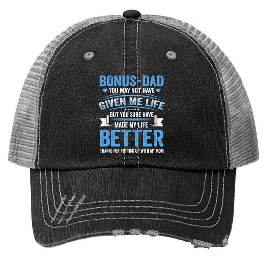 Father's Day Bonus Dad Gift From Daughter Son Wife Trucker Hat