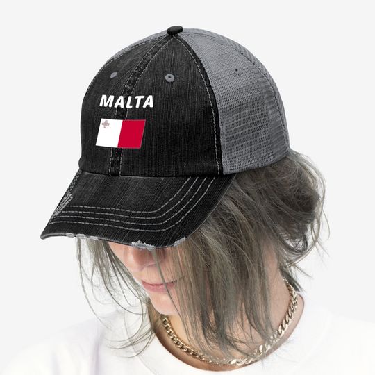 Malta Flag Souvenir Gift Maltese Trucker Hat