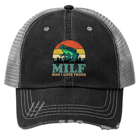 I Love Frogs Saying Amphibian Lovers Trucker Hat