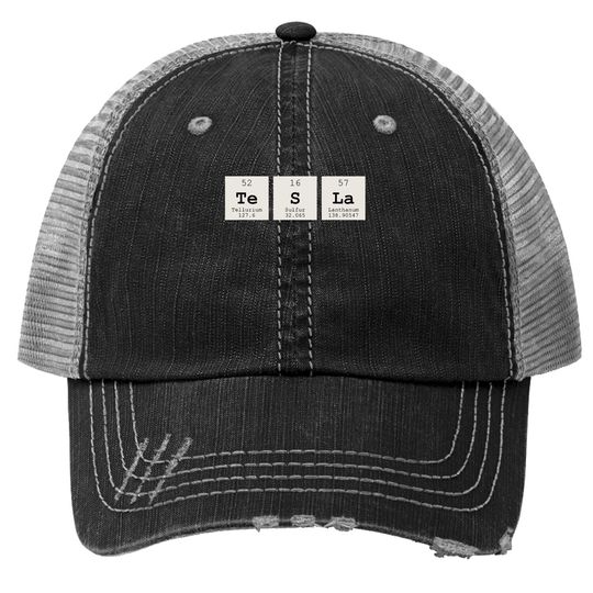 Periodic Table Tesla Trucker Hat