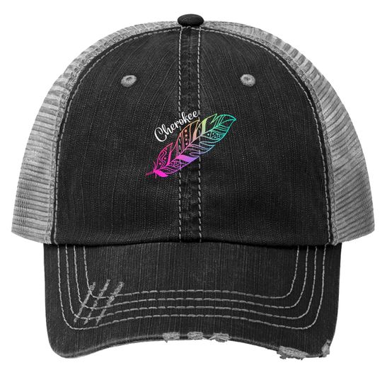 Feather Trucker Hat Native American Cherokee Tribe Trucker Hat