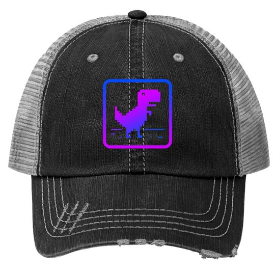 No Internet Dinosaur Graphic Design Trucker Hat