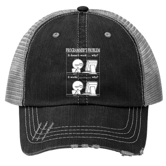 Programmers Problem Fun Developer Trucker Hat