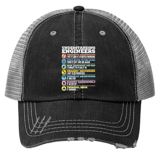 Understanding Engineers Funny Engineering Trucker Hat