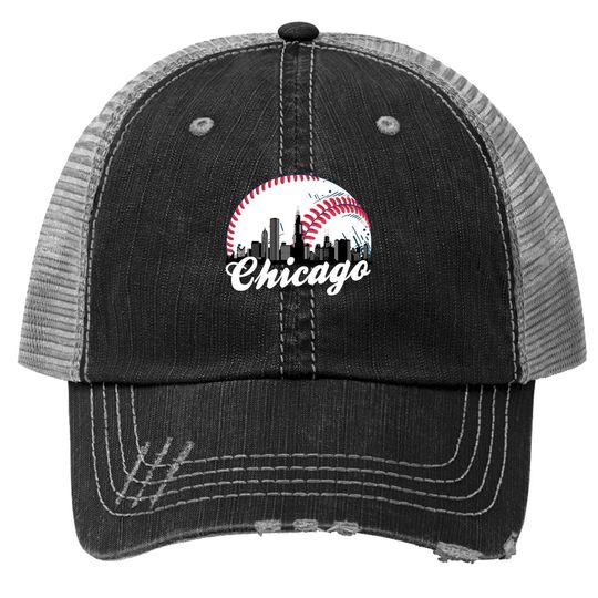 Chicago Baseball Skyline Trucker Hat