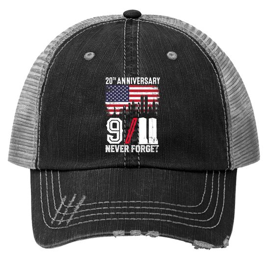 Never Forget 9/11 20th Anniversary Patriot Day 2021 Trucker Hat