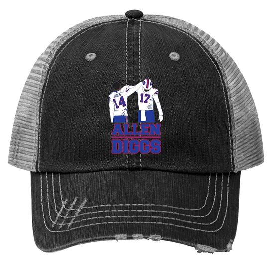 Stefon Diggs Josh Allen Back Pat Buffalo Football Fan Trucker Hat