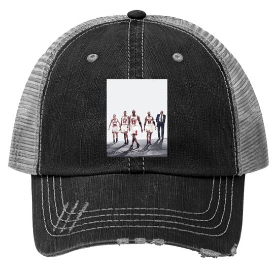 The Last Dance Trucker Hat Michael Jordan Scottie Pippen Dennis Rodman Trucker Hat