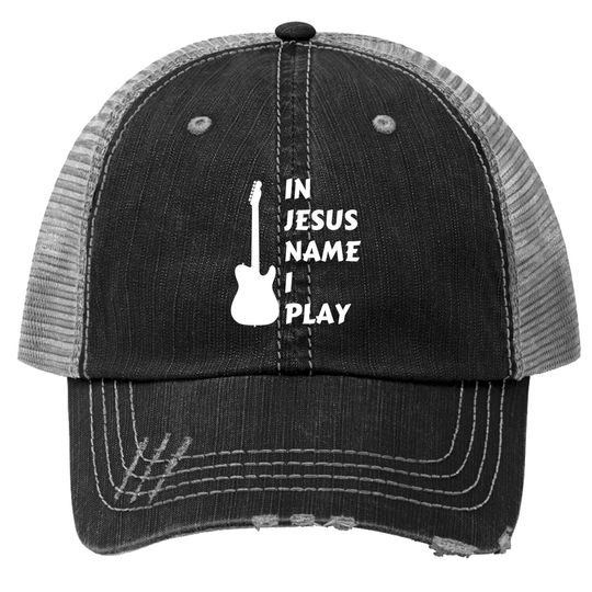 In Jesus Name I Play Christian Faith Religious Trucker Hat