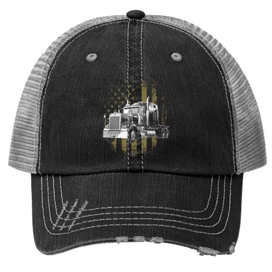 Discover Truck Driver American Flag Trucker Hat