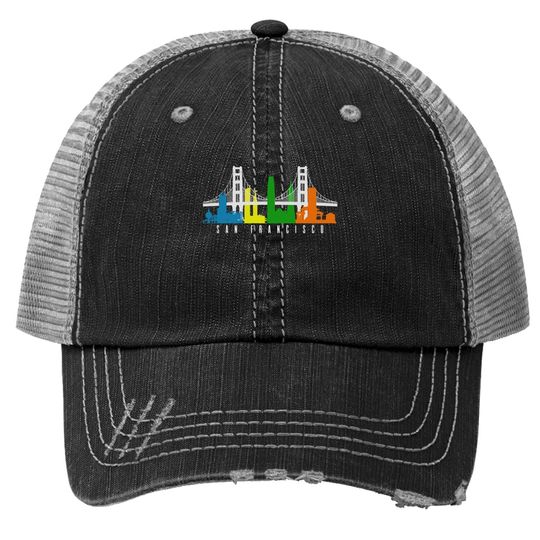 San Francisco Golden Gate San Francisco California Golden Gate Bridge City Gift Trucker Hat