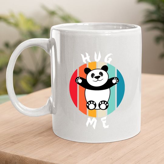 Retro Style Hug Me Panda Coffee Mug