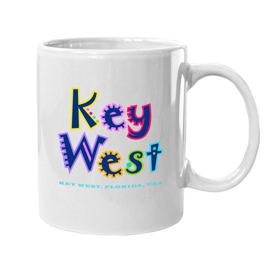 Key West Florida Tropical Type Design Coffee Mug
