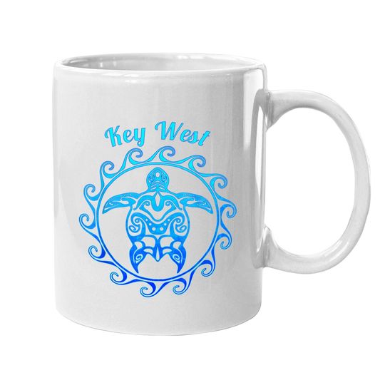 Tribal Maori Sea Turtle Key West Florida Vacation Coffee Mug