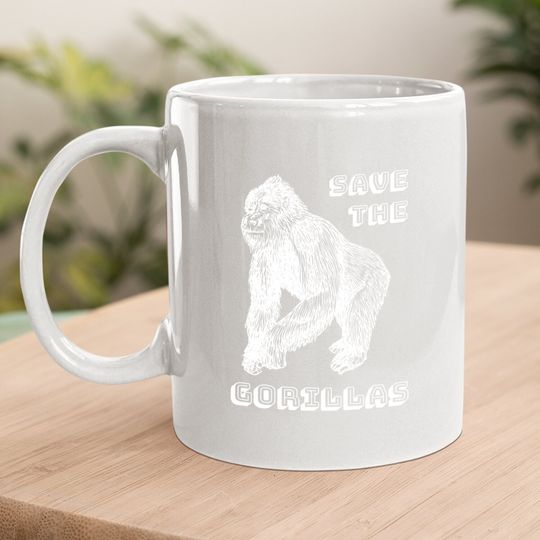 Vintage Save The Gorillas Africa Conservation Coffee Mug