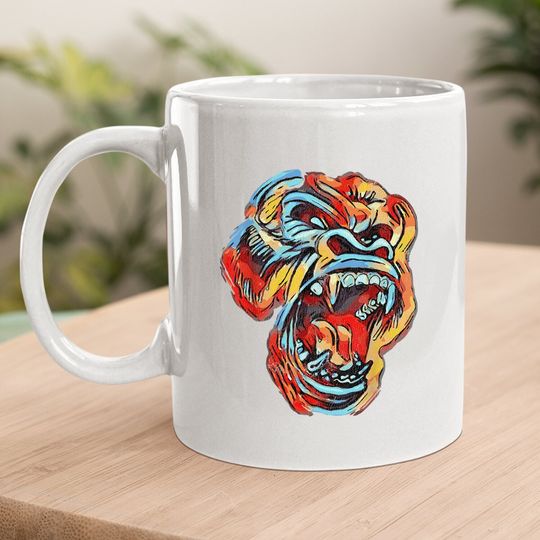 Colorful Silverback Gorilla Image Gorillas Picture Ape Coffee Mug