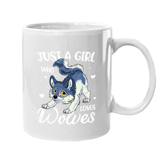 Just A Girl Who Loves Wolves Wolf Coffee Mug