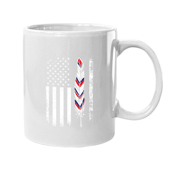 American Flag Native Tribe Feather Pride Coffee Mug