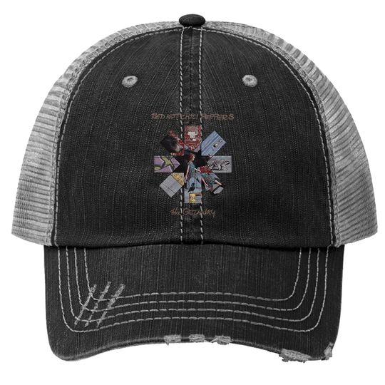 Red Hot Chili Peppers Getaway Album Asterisk Slim Fit Trucker Hat Black
