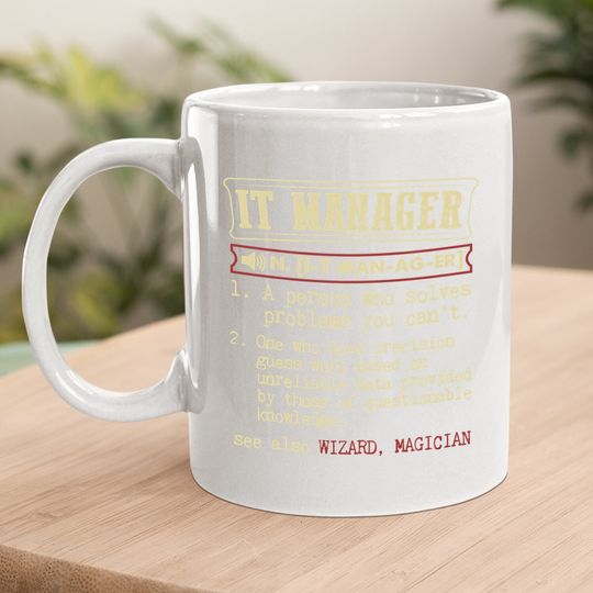 It Manager Dictionary Definition Coffee Mug