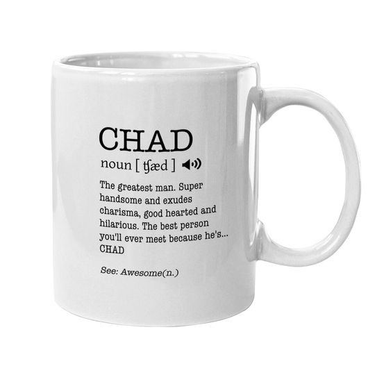 Chad Name Adult Definition Coffee Mug