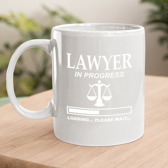 Scales Of Justice Lawyer In Progress Law School Student Fun Coffee Mug