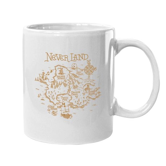 Peter Pan Never Land Map Graphic Coffee Mug
