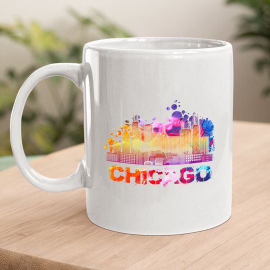 Retro Chicago Illinois Skyline Coffee Mug