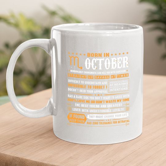 Born In October Scorpio Coffee Mug