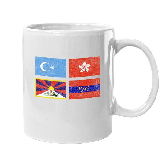 Free Tibet Uyghurs Hong Kong Inner Mongolia China Flag Coffee Mug