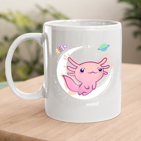 Space Axolotl Kawaii Coffee Mug Pastel Goth | Japan Anime Comic Coffee Mug