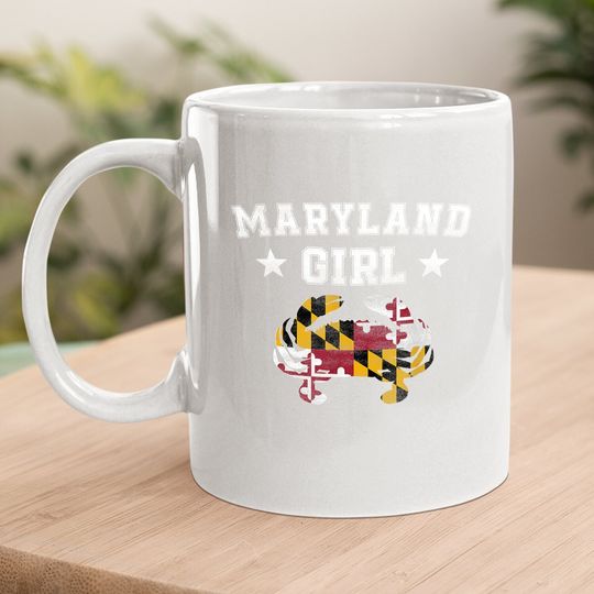 Maryland Girl Flag Blue Crab Coffee Mug