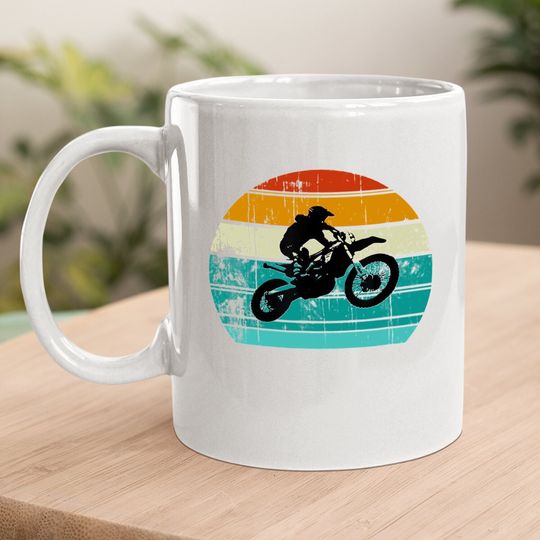 Dirt Bike Motocross Motorcycle Vintage Retro Coffee Mug
