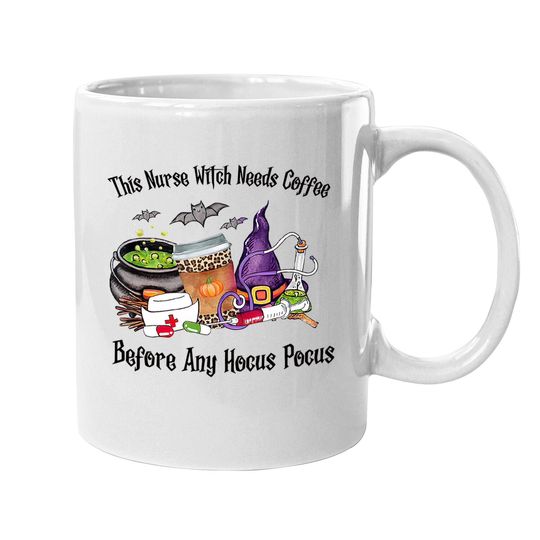 This Nurse Witch Needs Coffee Before Hocus Pocus Halloween Coffee Mug