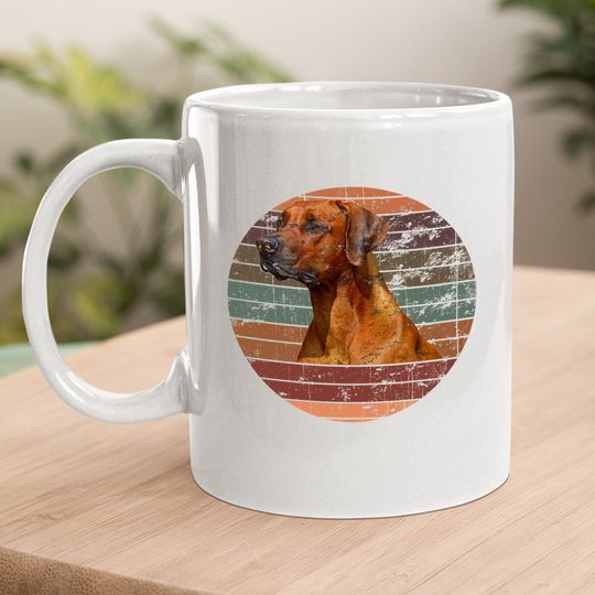 Rhodesian Ridgeback Dog Gift Retro Sunset Coffee Mug