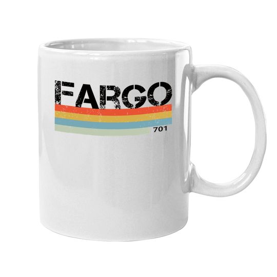 Fargo City Retro Vintage Stripes Coffee Mug