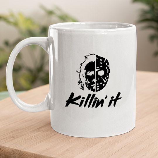 Killin' It Jason And Michael Myers Halloween Coffee Mug