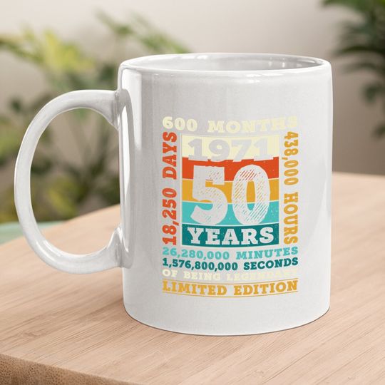 Retro 1971 50 Years Of Being Legendary Coffee Mug