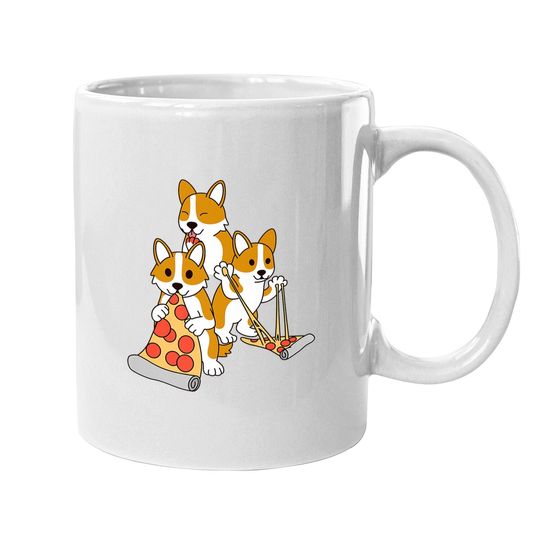 Pizza Corgi Dog Coffee Mug