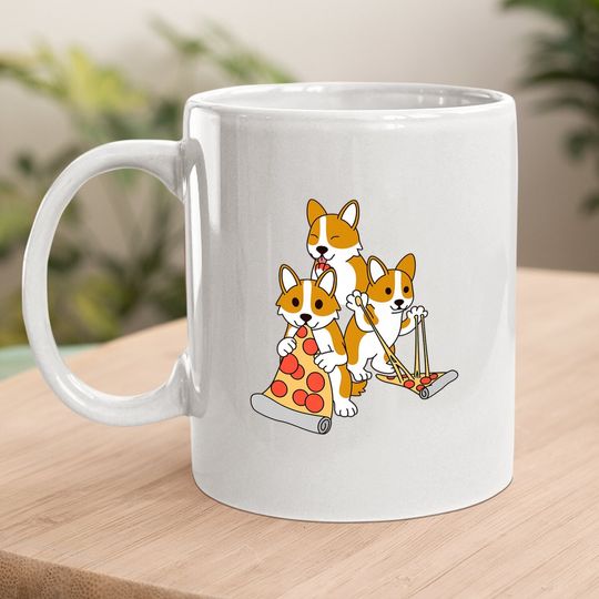 Pizza Corgi Dog Coffee Mug